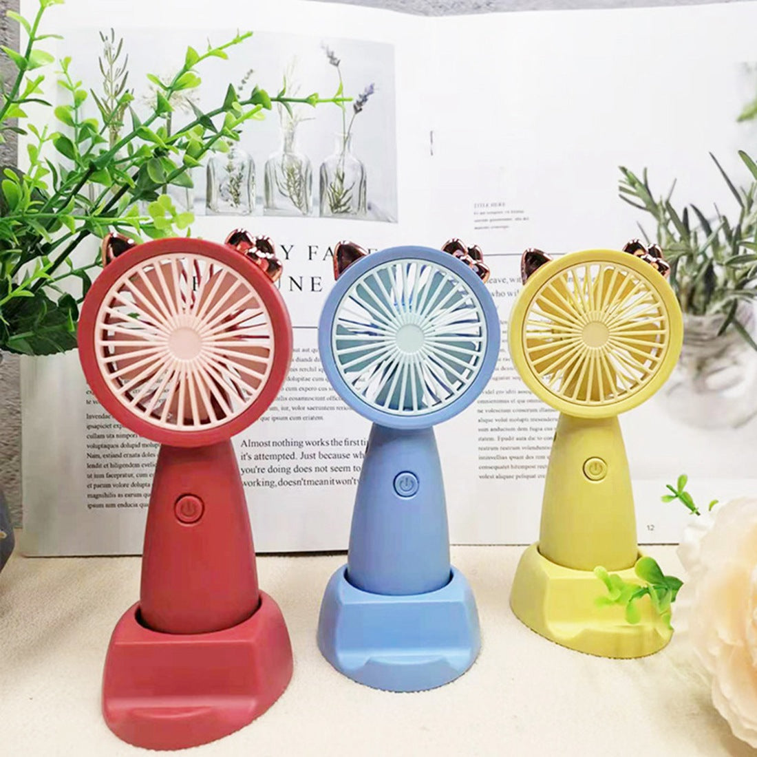 Ventoa ClipCooler | Mini-Ventilator 3-in-1 | USB Wiederaufladbar | Leise & Tragbar