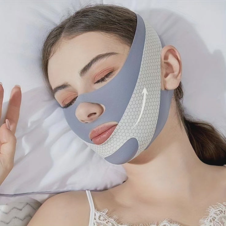 Liftara FaceLift | Straffungsmaske | Elastisch & Anpassbar | Für Kinn & Wangen | Wiederverwendbar