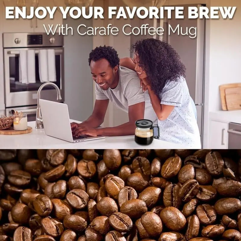 BrewMate – Der stilvolle Glasbecher im Kaffeekannen-Design