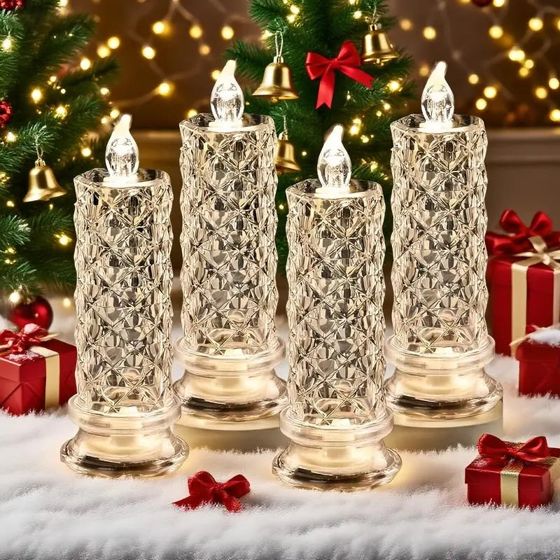 2+2 GRATIS | CrystalGlow – LED Kerzen mit funkelndem Kristall-Effekt!