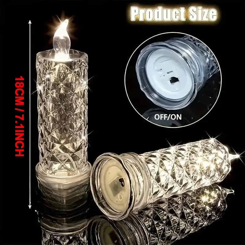 2+2 GRATIS | CrystalGlow – LED Kerzen mit funkelndem Kristall-Effekt!