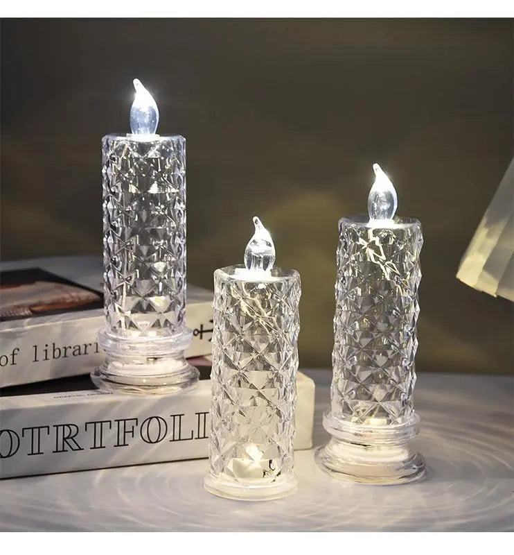 2+2 GRATIS | CrystalGlow – LED Kerzen mit funkelndem Kristall-Effekt!