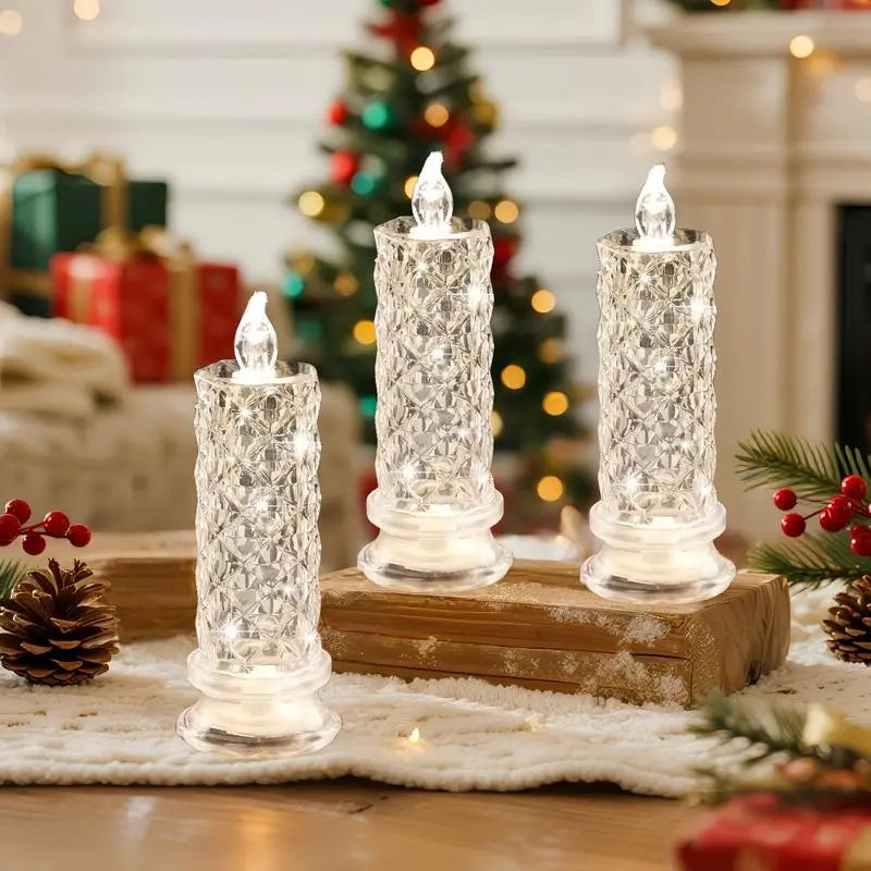 2+2 GRATIS | CrystalGlow – LED Kerzen mit funkelndem Kristall-Effekt!