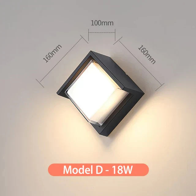Solivara LED Wandleuchte | Wetterfest & Stromsparend | Modernes Design | Warmweiß