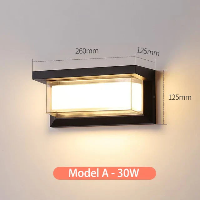 Solivara LED Wandleuchte | Wetterfest & Stromsparend | Modernes Design | Warmweiß