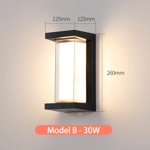 Solivara LED Wandleuchte | Wetterfest & Stromsparend | Modernes Design | Warmweiß