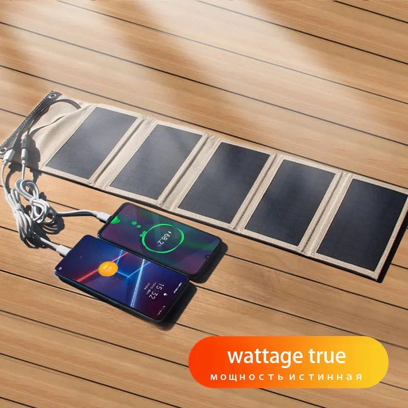 Sunova | Faltbares Solarpanel mit Powerbank | 10.000 mAh & 2 USB-Ausgänge | Outdoor, Camping & Reisen