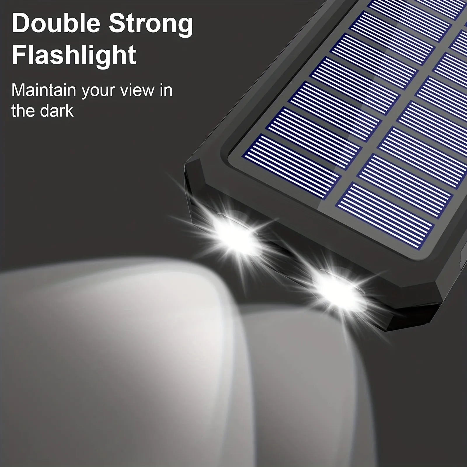 Sunvoltis | Solar-Powerbank mit LED-Licht | 20.000 mAh & robustes Design | Outdoor, Camping & Notfall