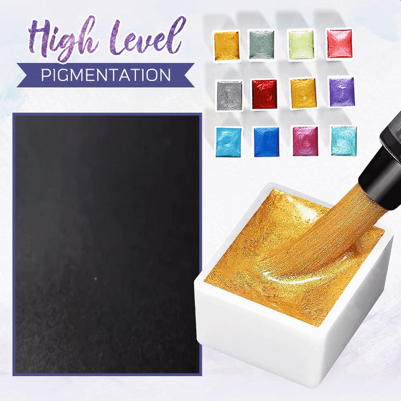 CreativeMetallic - 36 Farbsätze - Metallic-Aquarell-Farben [Letzter Tag Rabatt]