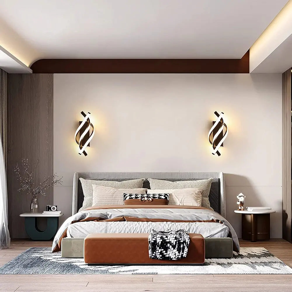 LumaWall | LED-Wandleuchte | Elegantes Lichtspiel, Minimalistisches Design & Kabelsparend | Für Badezimmer & Wohnzimmer