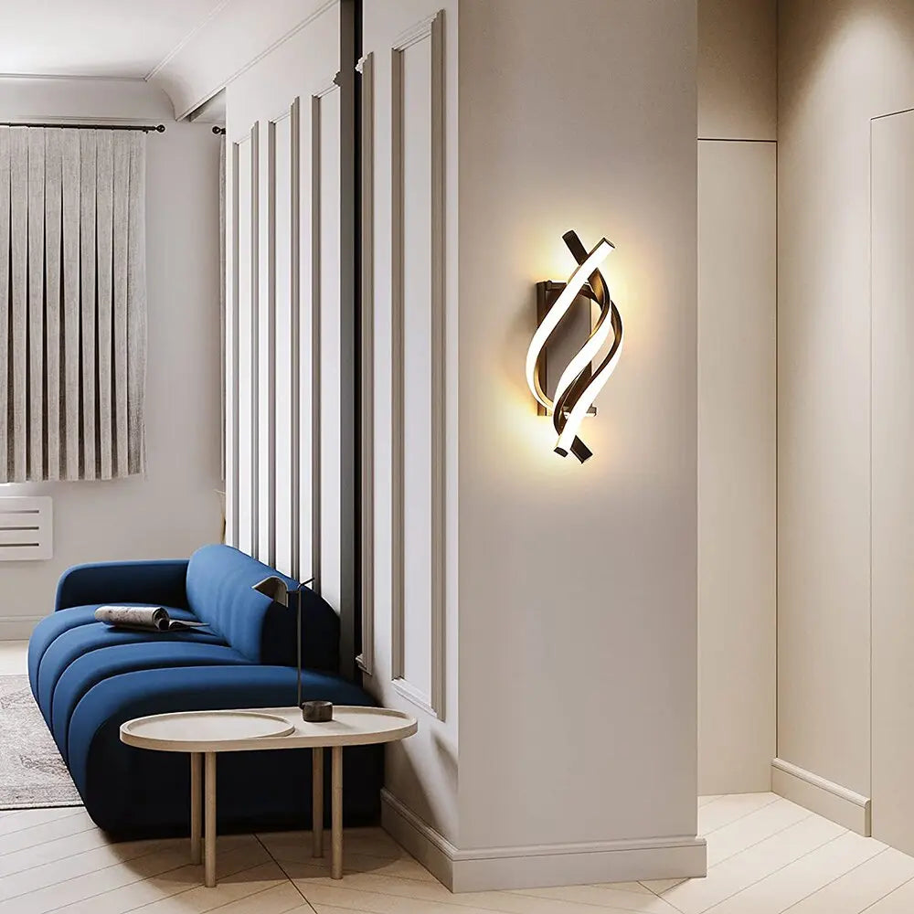 LumaWall | LED-Wandleuchte | Elegantes Lichtspiel, Minimalistisches Design & Kabelsparend | Für Badezimmer & Wohnzimmer