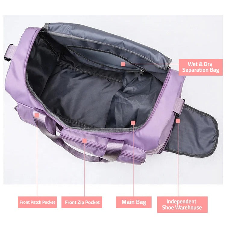 SportivoMax Duffle Bag | Wasserabweisend | Multifunktional | Geräumige Fächer