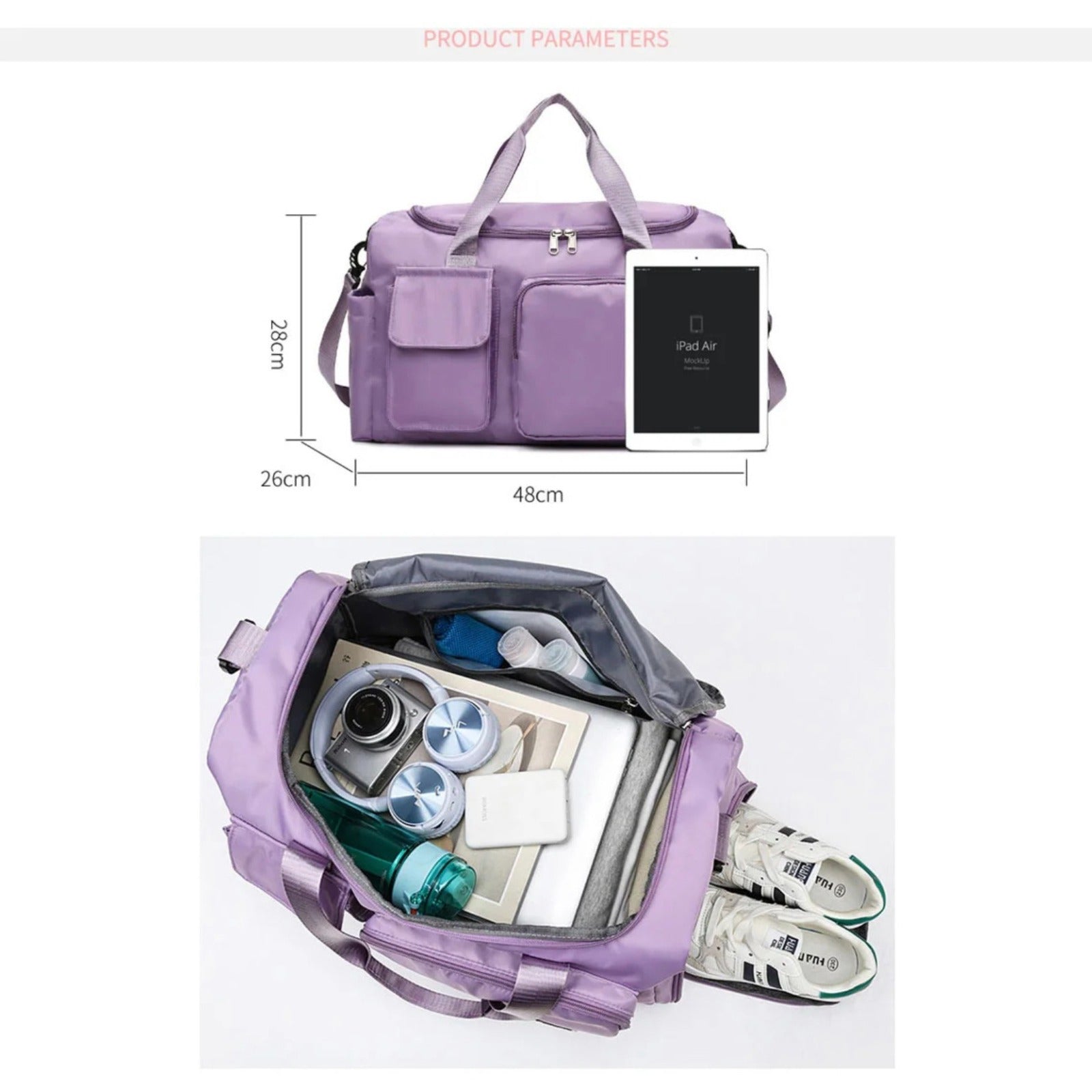 SportivoMax Duffle Bag | Wasserabweisend | Multifunktional | Geräumige Fächer