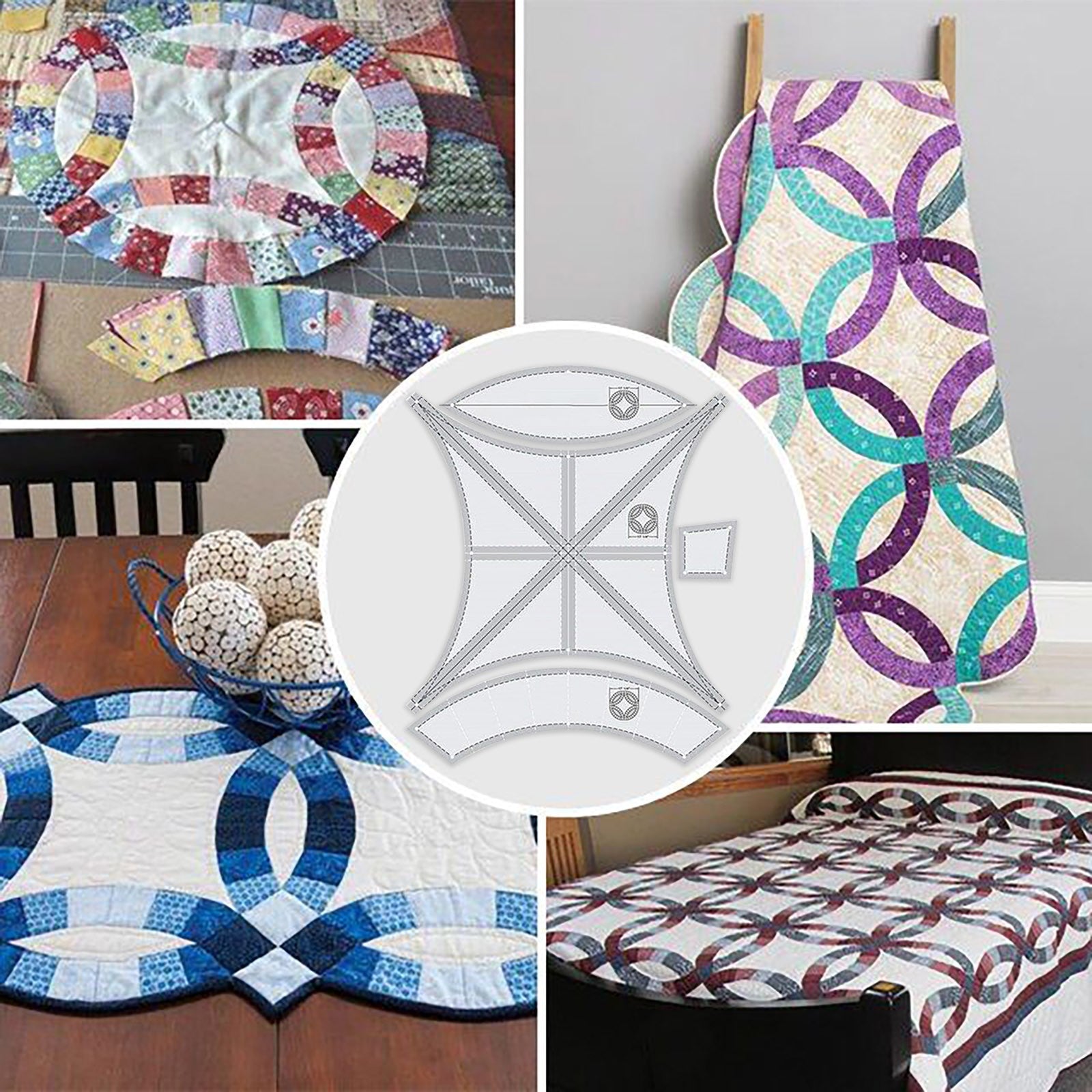 QuiltEase – Präzise Patchwork-Vorlagen für perfekte Hochzeitsringe