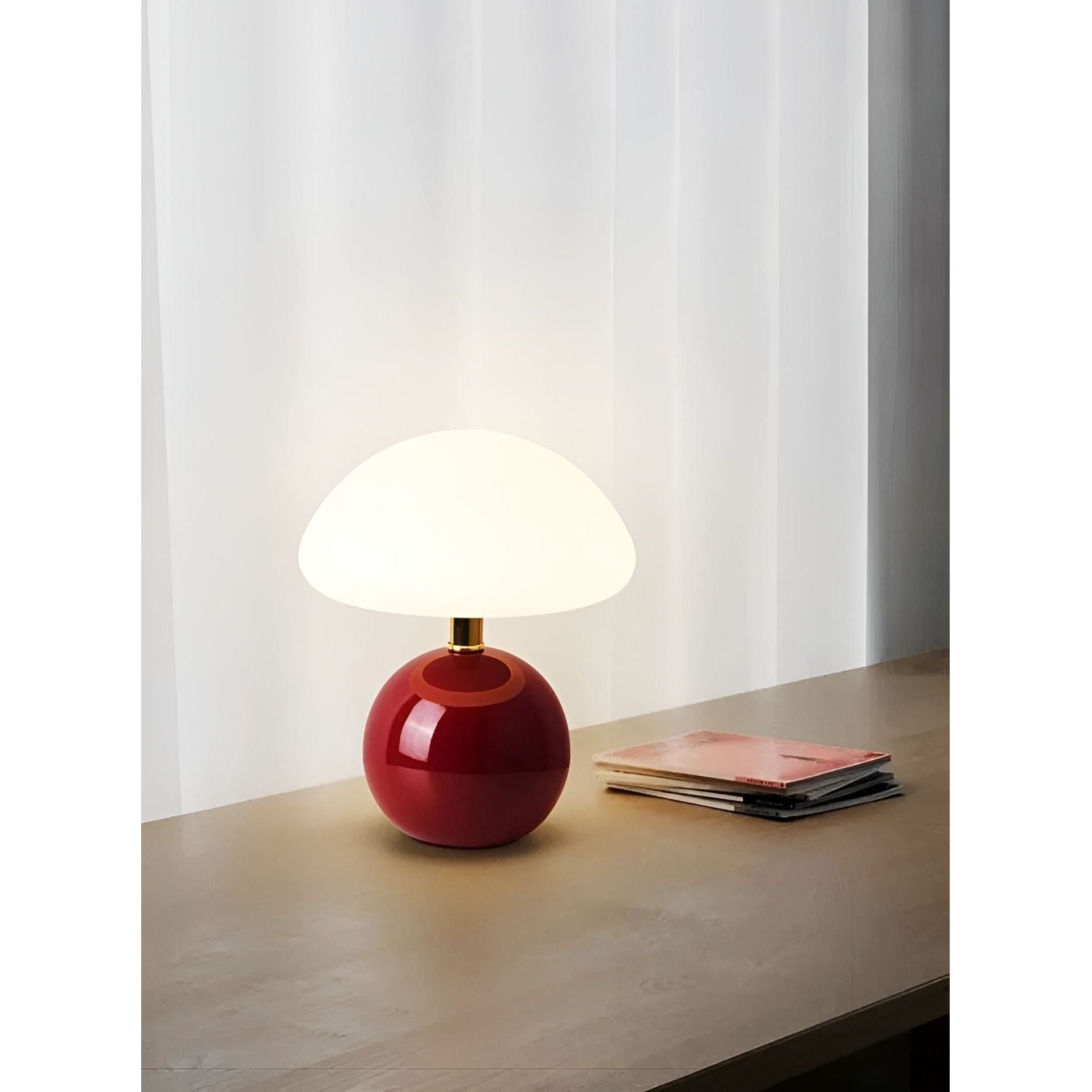 Ceralia Glow | Pilz-Tischlampe | Sanftes LED-Licht | Keramik & Acryl | Netzbetrieb