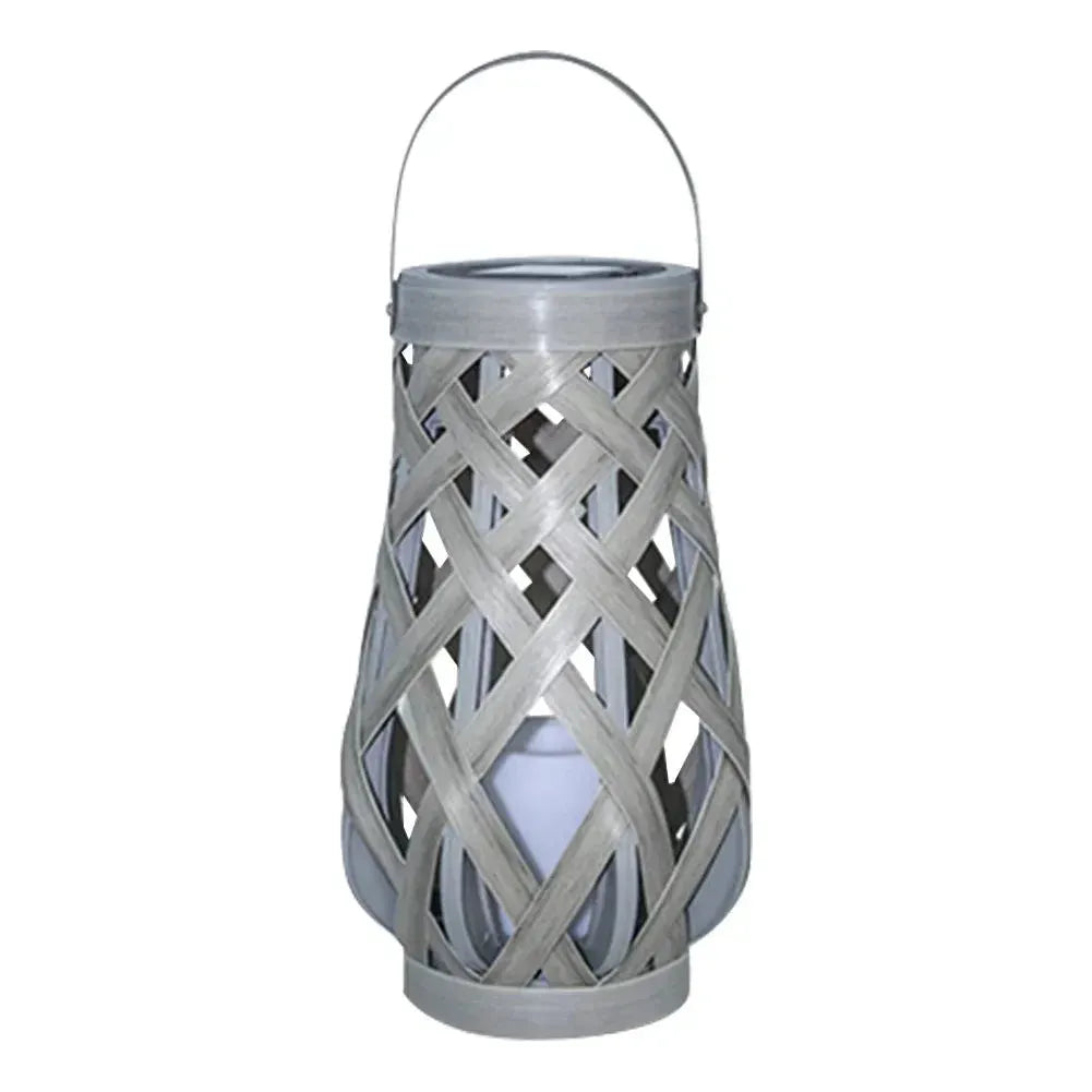 RattaLume Solar Hängelaterne | Natürliches Rattangeflecht & LED Licht | Wetterfest & Nachhaltig | Für Garten, Terrasse & Balkon