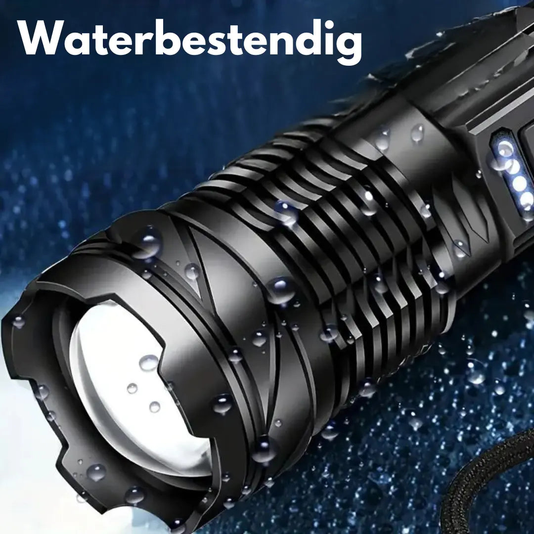 Voltaro LED Taschenlampe 5000 Lumen | XHP50 Chip & COB-Seitenlicht | USB-Aufladung | Outdoor & Notfall geeignet
