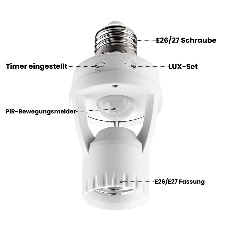 1+1 GRATIS | BrightSense - Intelligenter Bewegungssensor mit einstellbarer Zeit und Licht [Letzter Tag Rabatt]