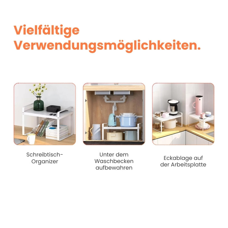 ModuShelf - Erweiterbares Küchenregal Organizer [Letzter Tag Rabatt]