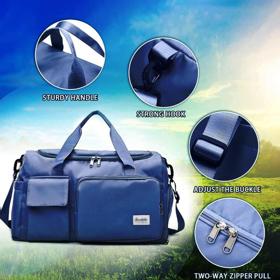 SportivoMax Duffle Bag | Wasserabweisend | Multifunktional | Geräumige Fächer