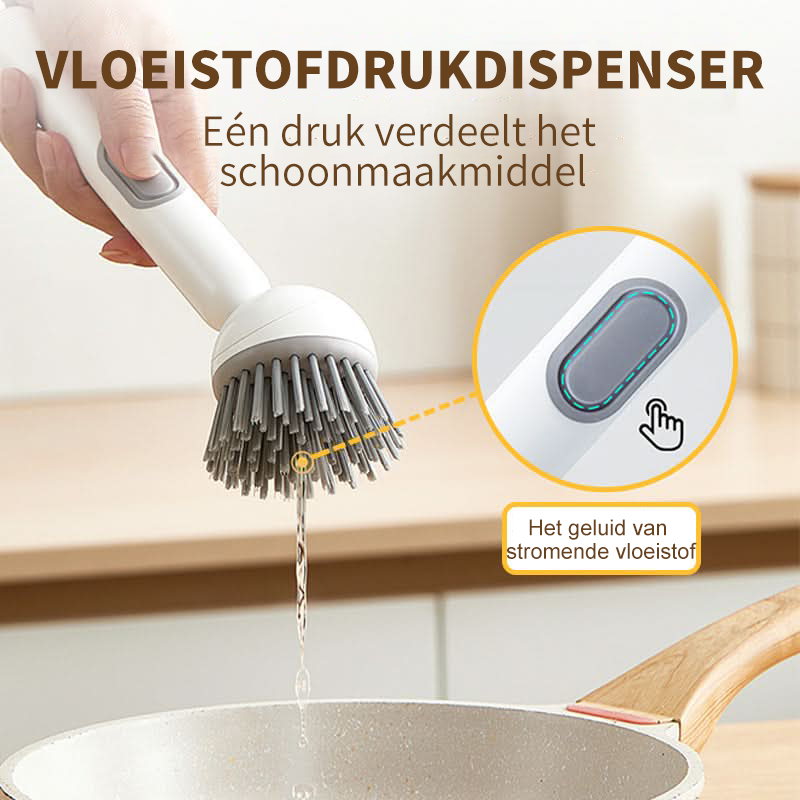 2+1 GRATIS | 360Scrub – Drehbare Spülbürste mit langem Griff!