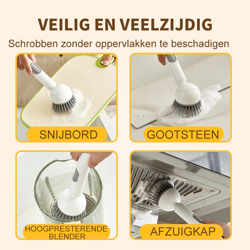 2+1 GRATIS | 360Scrub – Drehbare Spülbürste mit langem Griff!