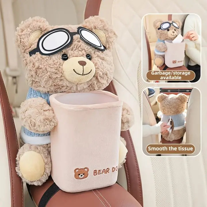 TidyBear™ – Süßer Auto-Organizer & Taschentuchspender