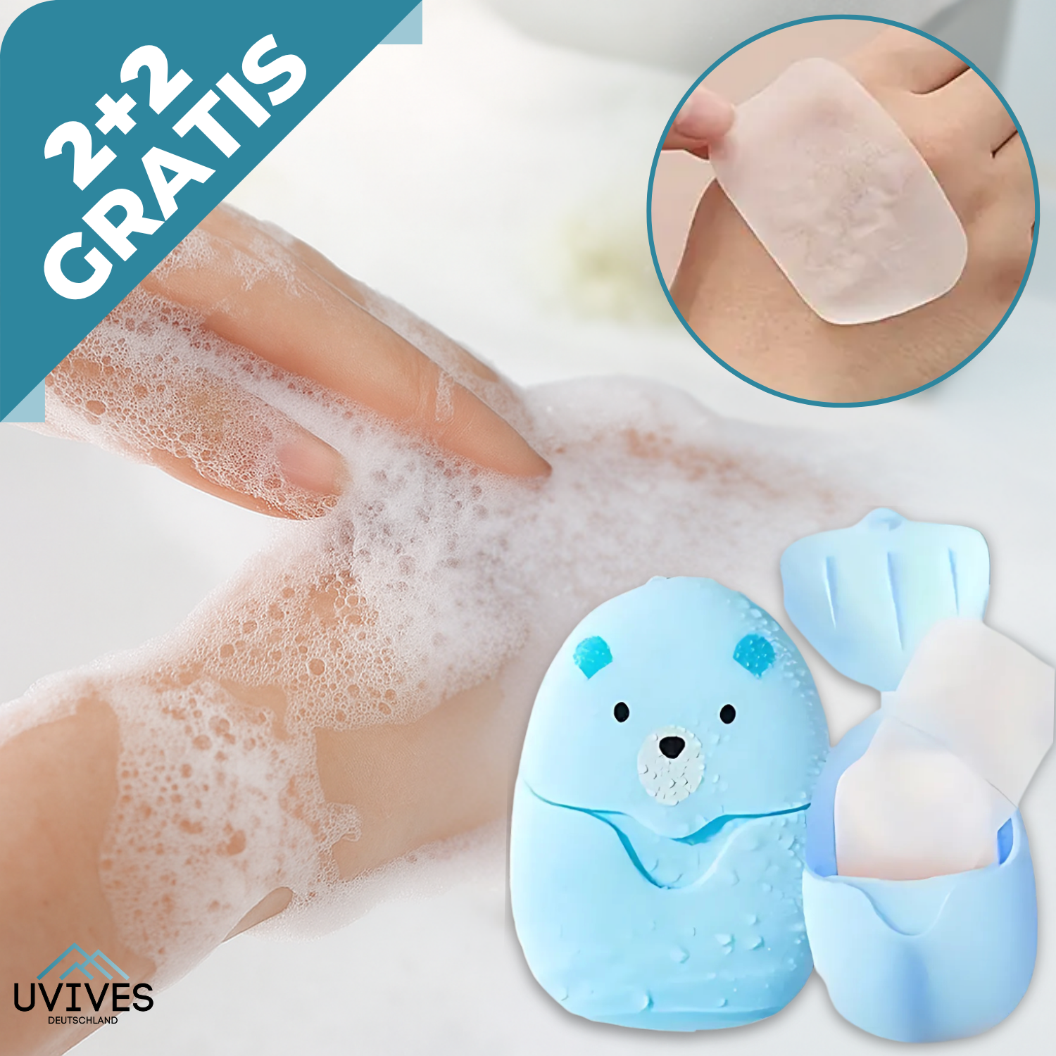 2+2 GRATIS | PocketSoap – Frische Hände. Überall. Jederzeit.