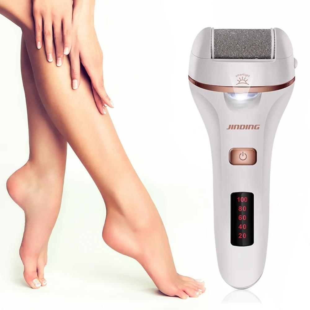 FootGlow Pro | Hornhautentferner | Wiederaufladbar & Kabellos | Ergonomisch & Reisefreundlich | Für Glatte Füße