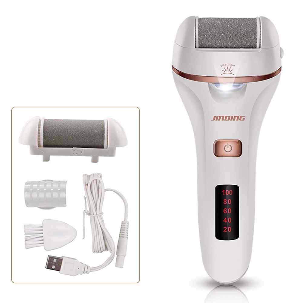 FootGlow Pro | Hornhautentferner | Wiederaufladbar & Kabellos | Ergonomisch & Reisefreundlich | Für Glatte Füße