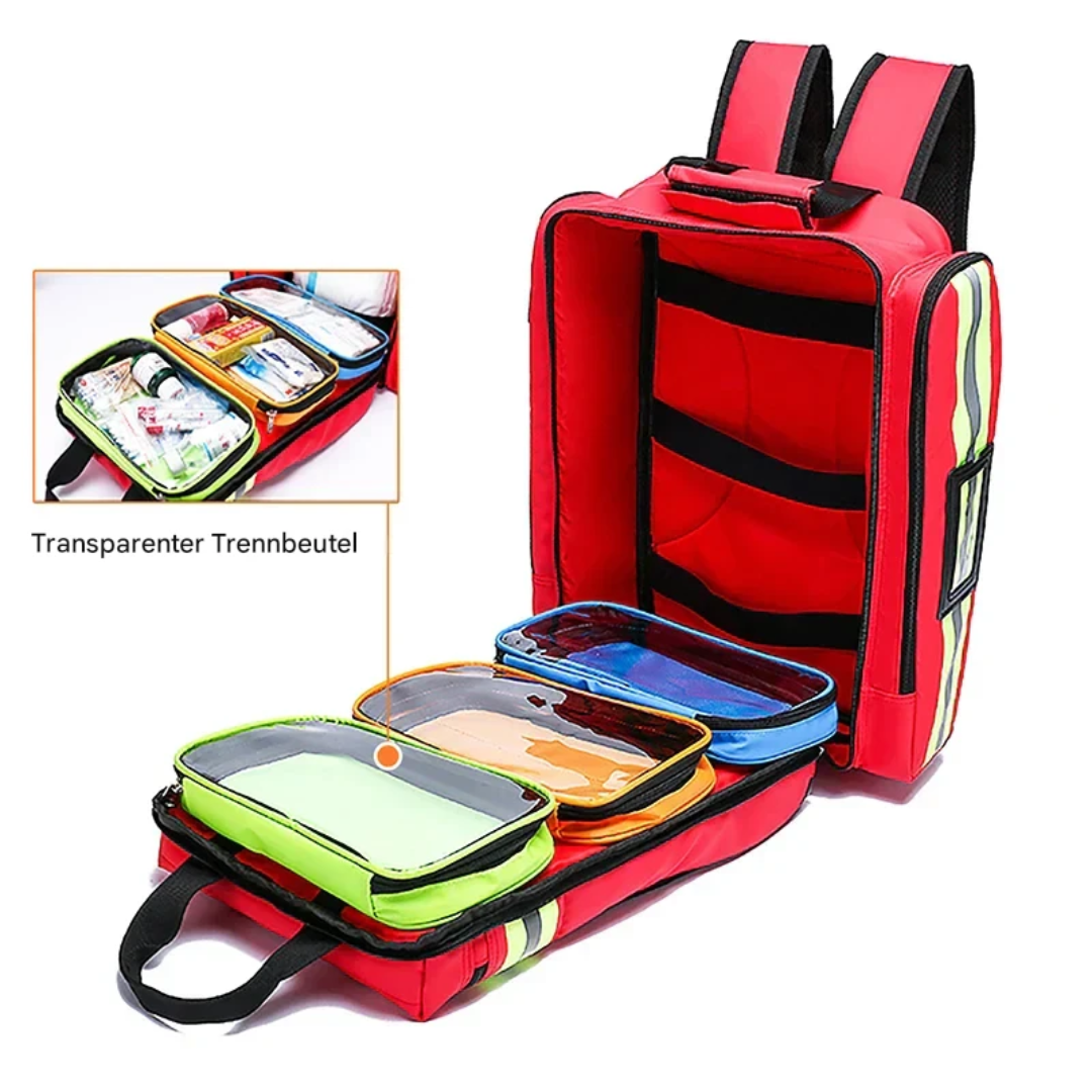 MediCore AlertPack | Notfallrucksack mit System | Robust & Wasserdicht | 45×35×15 cm