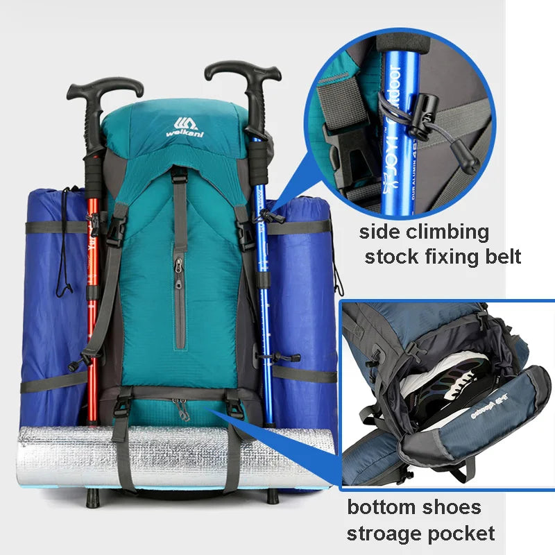 AlpineFlex Trekkingrucksack 70L | Wasserdicht | Komfortabel & Strapazierfähig