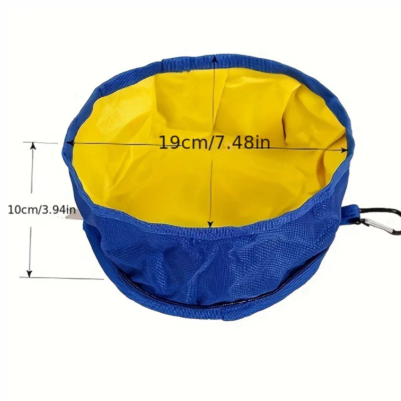 PawVoyage | Faltbarer Outdoor-Reisenapf für Hunde & Katzen | Wasserdicht, leicht & kompakt | Perfekt für Spaziergänge, Wanderungen & Reisen