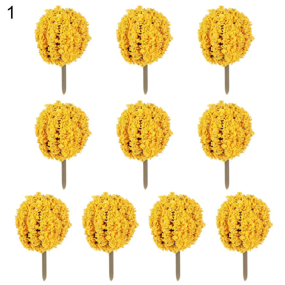 Floranimo Mini Bäume | 10er Set | Bunt & Realistisch | Für Modelle & Dioramen | Flexible Deko-Idee
