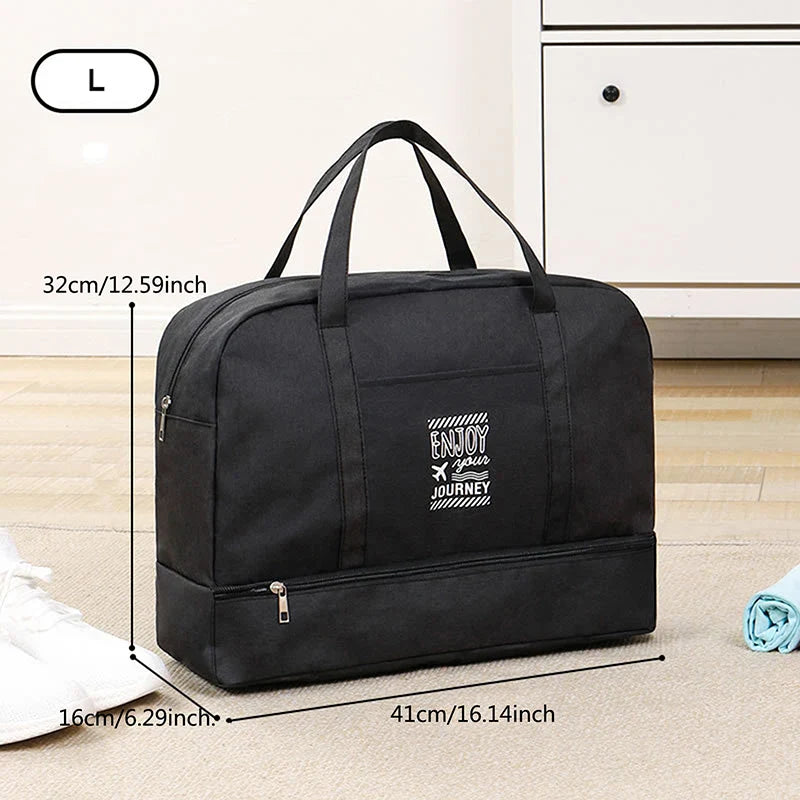TravelEase | Faltbare Reisetasche | Schuhfach, Nassfach & robustes Design | Für Kurztrips, Sport & Handgepäck