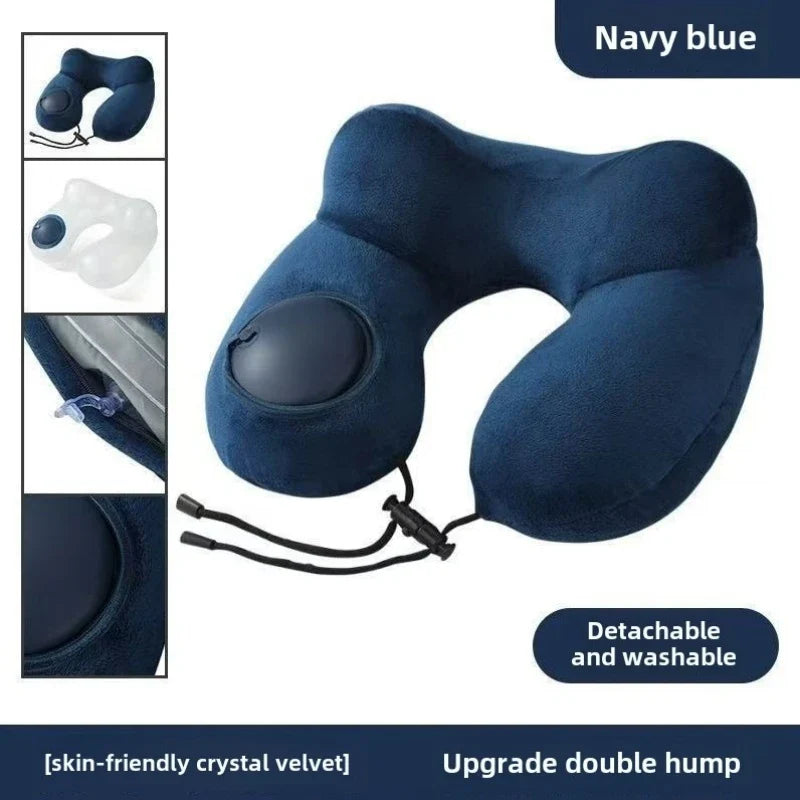 Neckiva Nackenkissen | Ergonomisch & Ultraleicht | Micro-Velours | Tragbar mit Tasche