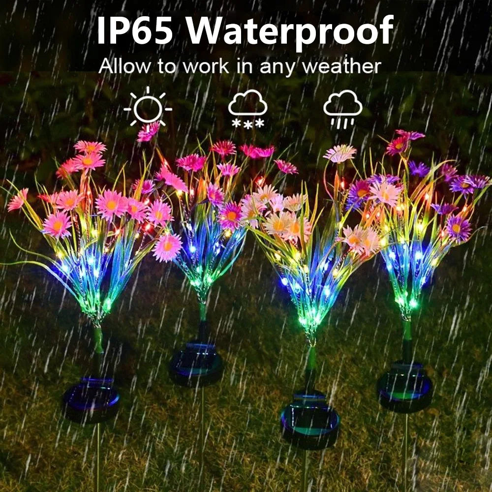 FloraLight Solar Gänseblümchen-Leuchte | Wetterfest & Effizient | Automatischer Betrieb