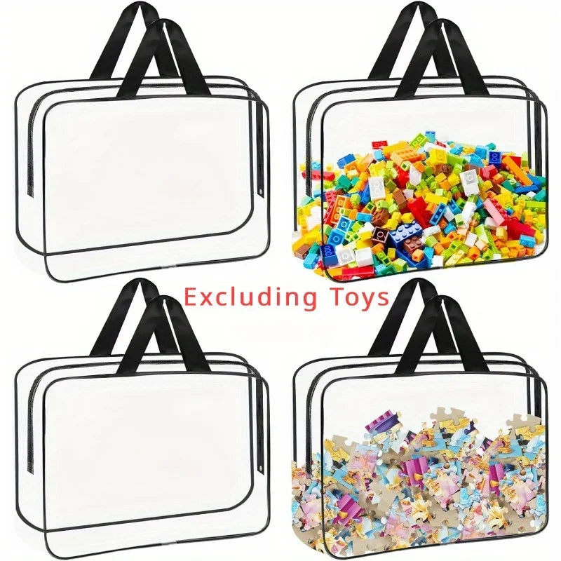 ToyBox Pro | Aufbewahrungstasche für Kinder | Robust & Transparent | Wasserfestes PVC