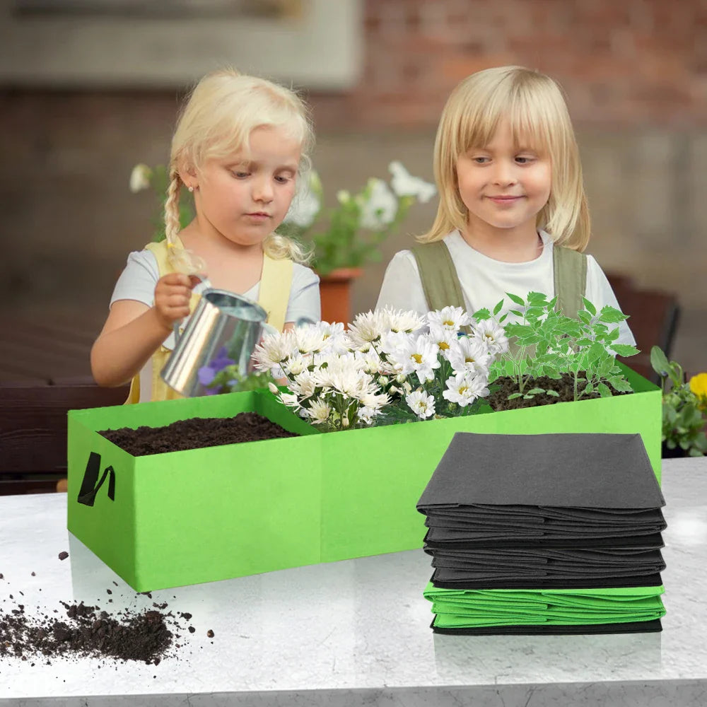 GreenGrow GardenBox | Hochbeet für Kräuter und Gemüse | Atmungsaktives Material | Faltbar und Wiederverwendbar