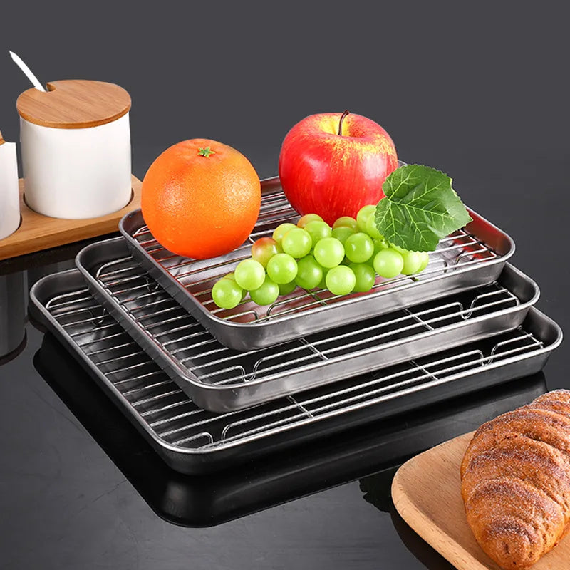 BakeMaster Stainless Steel Baking Set | Non-Stick & Easy Clean | Oven, BBQ & Grill Ready