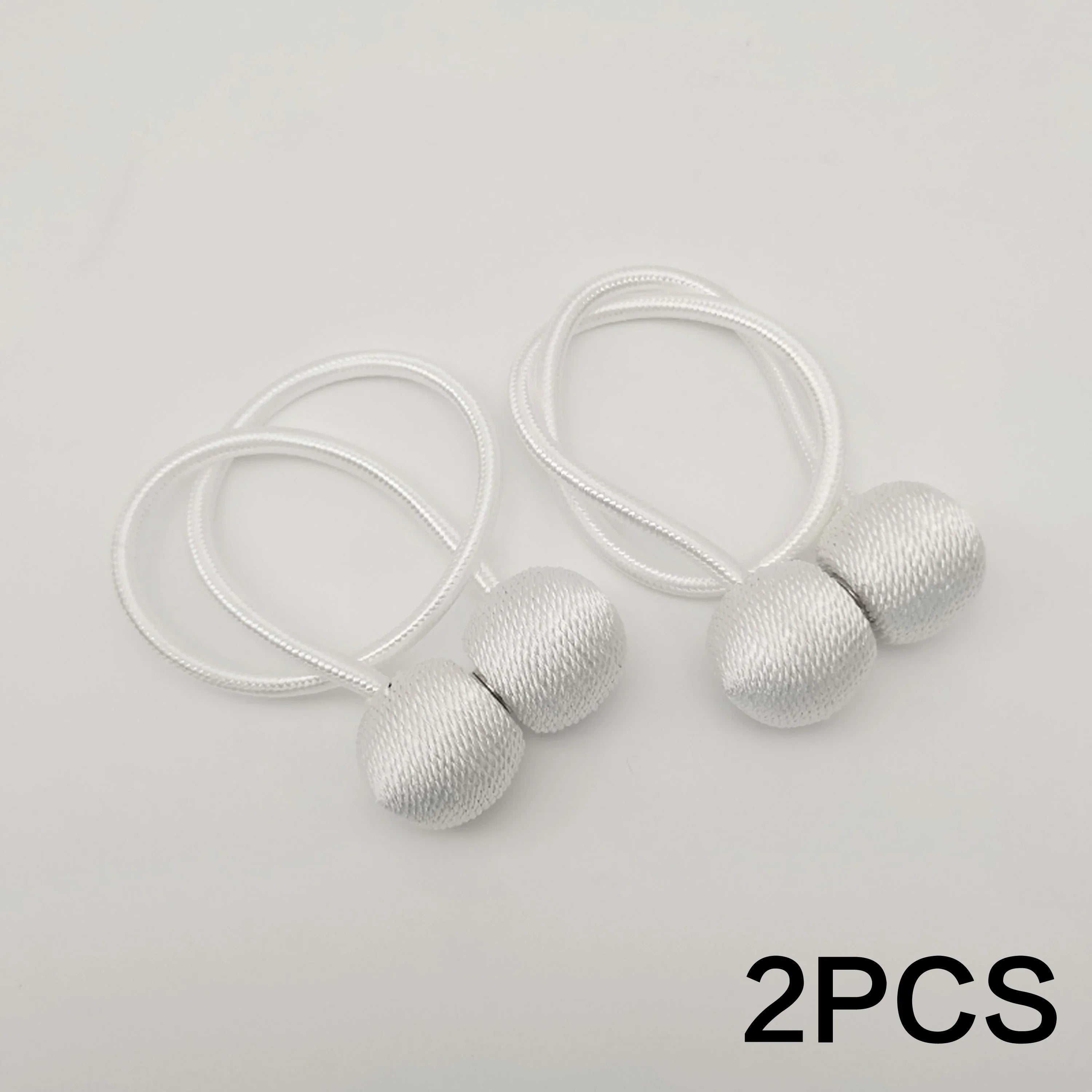 MagnoLuxe Gardinenhalter Set mit 2 Stück | Modernes Design Magnetische Kugel-Gardinenhalter | Flexible Kordelbindungen für Wohnzimmer- und Schlafzimmergardinen