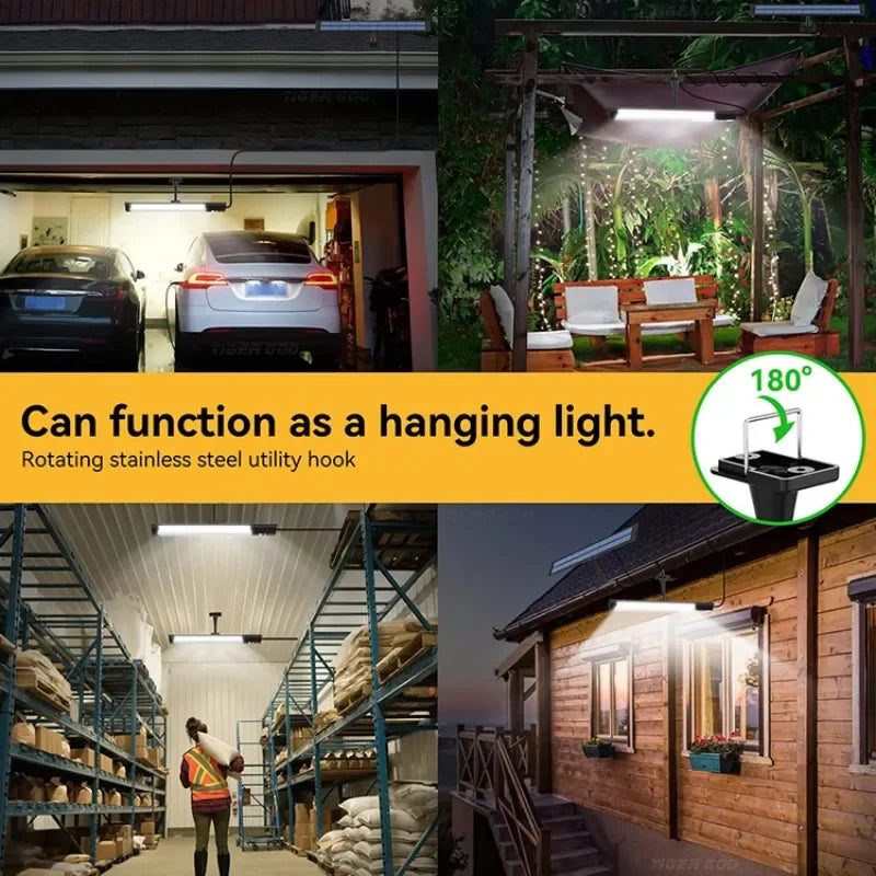 Solario Split-Solarlampe | 158 LEDs | Bewegungssensor & Fernbedienung | 10W Solarlicht