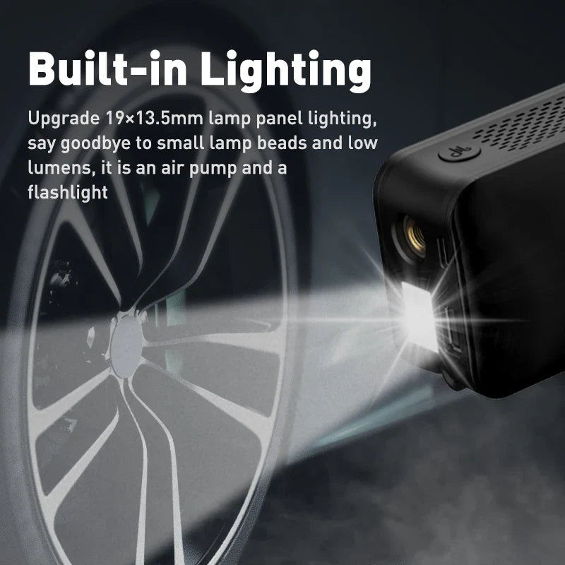 Pneumax GoAir | Digitaler Kabelloser Mini-Kompressor | Mit Powerbank & LED | Für Auto & Bike