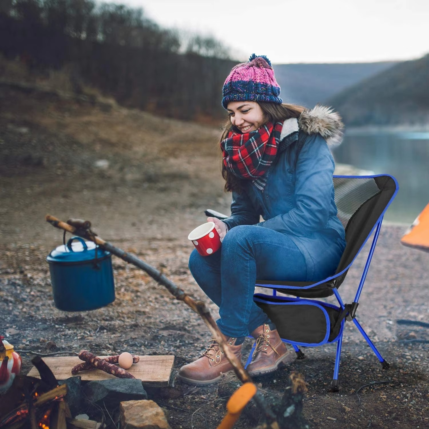 FlexiTrail Campingstuhl | Ultraleicht & Tragbar | Robust & Atmungsaktiv | Für Outdoor-Aktivitäten