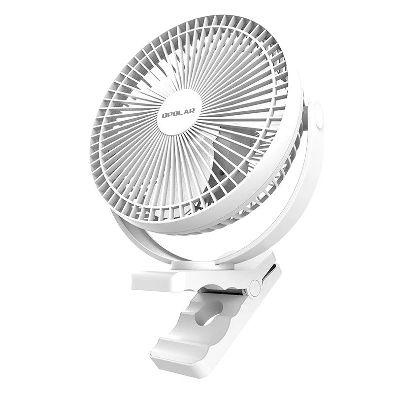 BreezeClip | Tragbarer Mini-Ventilator | 360° Drehbar | Flüsterleise Kühlung | Ideal für Kinderwagen, Büro & Outdoor
