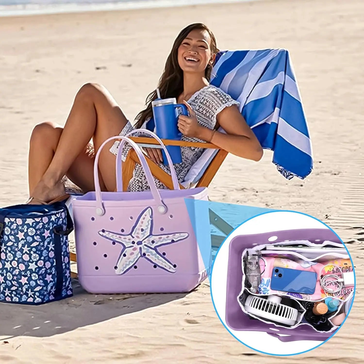 StrandProfi Tasche-Organizer | Wasserfest & Leicht | Perfekte Ordnung für jeden Ausflug
