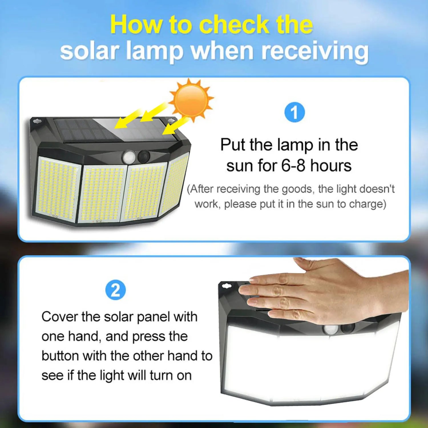 SolarMax | LED Strahler Außen | 576 LEDs Bewegungssensor | IP65 Solar Flutlicht