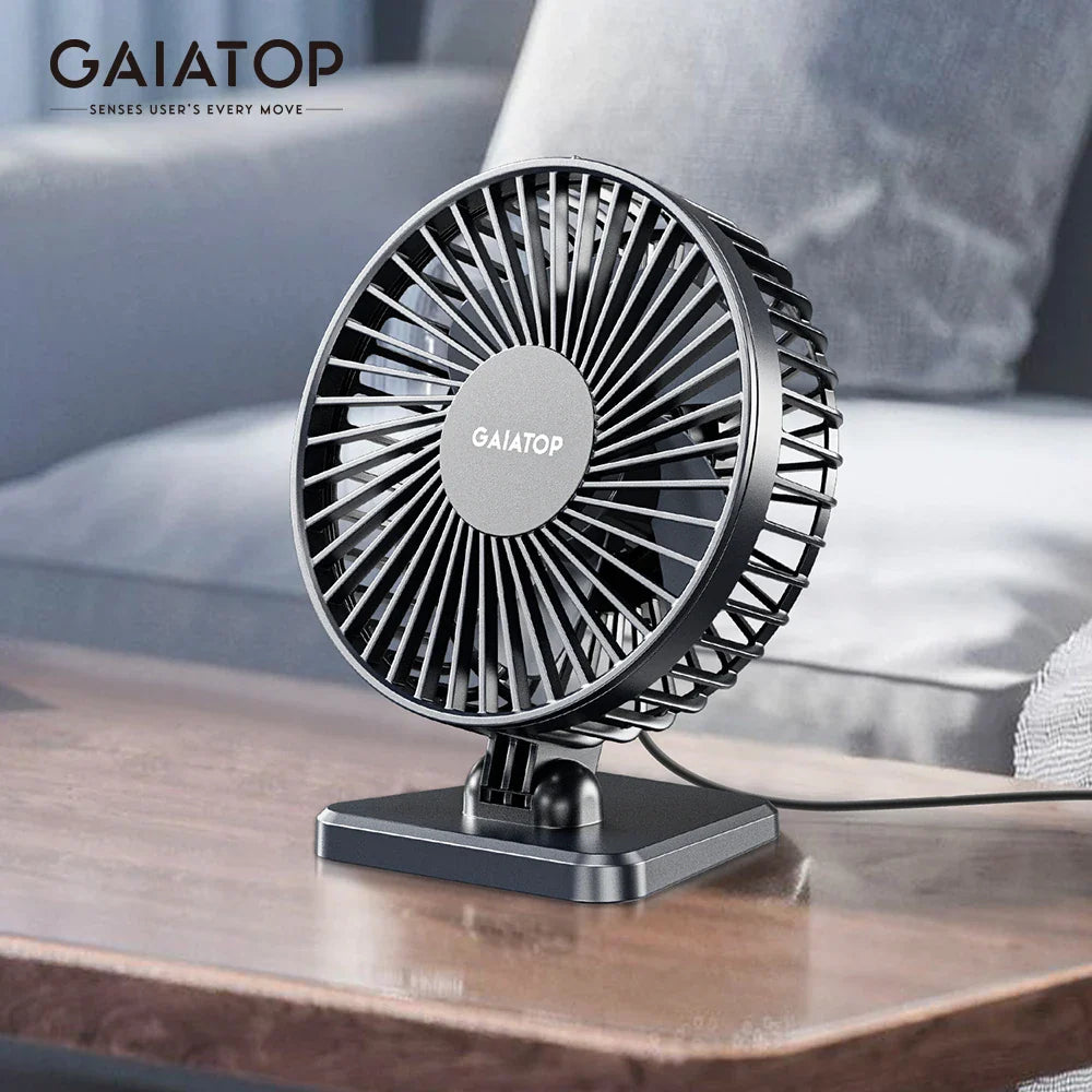 BreezePro Lunara | USB Mini Fan | 3 Speed Levels | Compact & Quiet | For Home & Travel