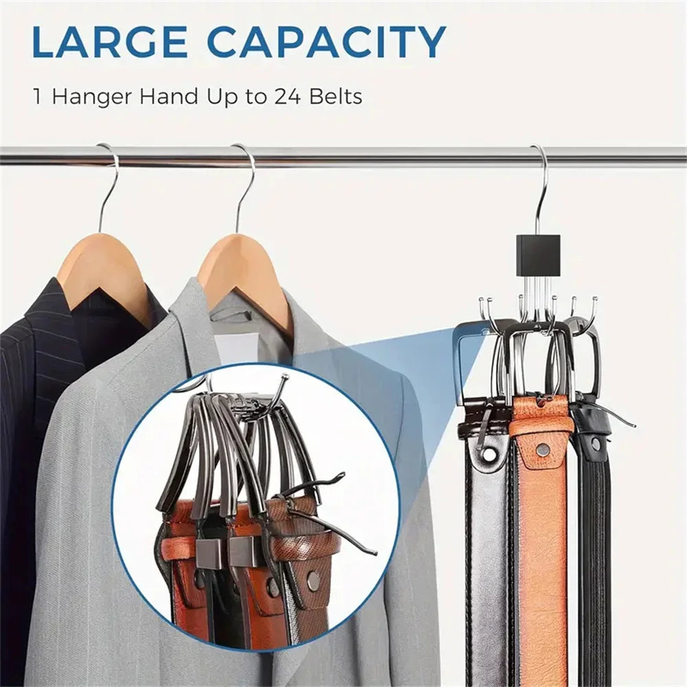 ClutterFree Haken-Organizer | Drehbar & Platzsparend | 6-fach Haken-Design