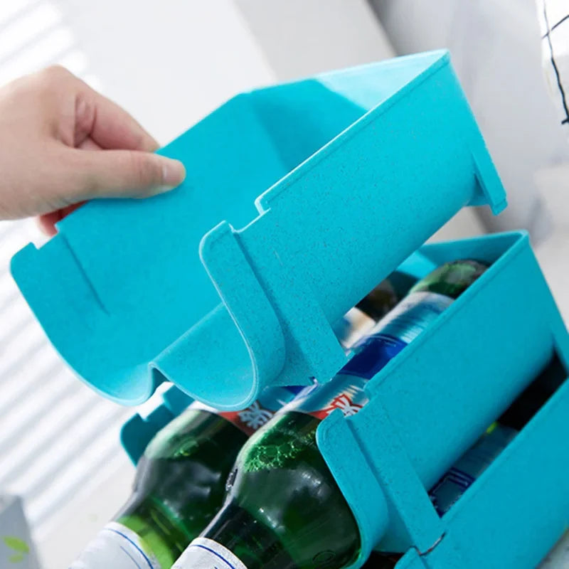 ChilloRack Flaschenhalter | Stapelbar & kompakt | Rutschfest & faltbar | Für Kühlschrank & Vorrat